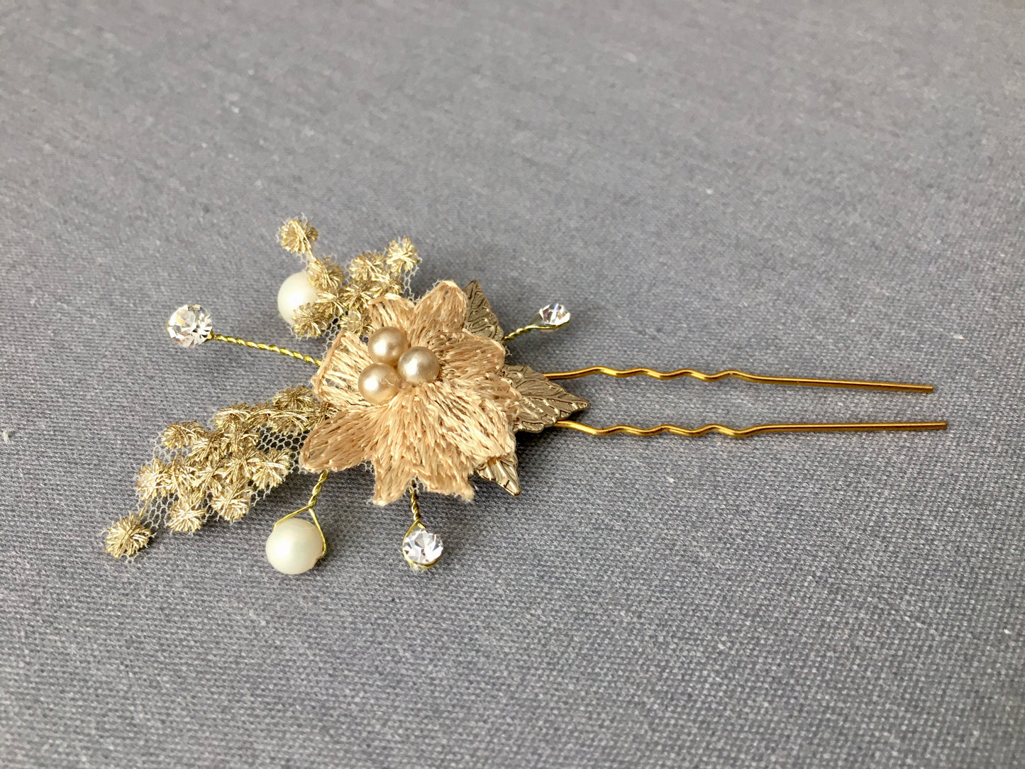 Petite Golden Bridal Hair Pin