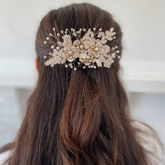Alegria Floral Bridal Vine Clip