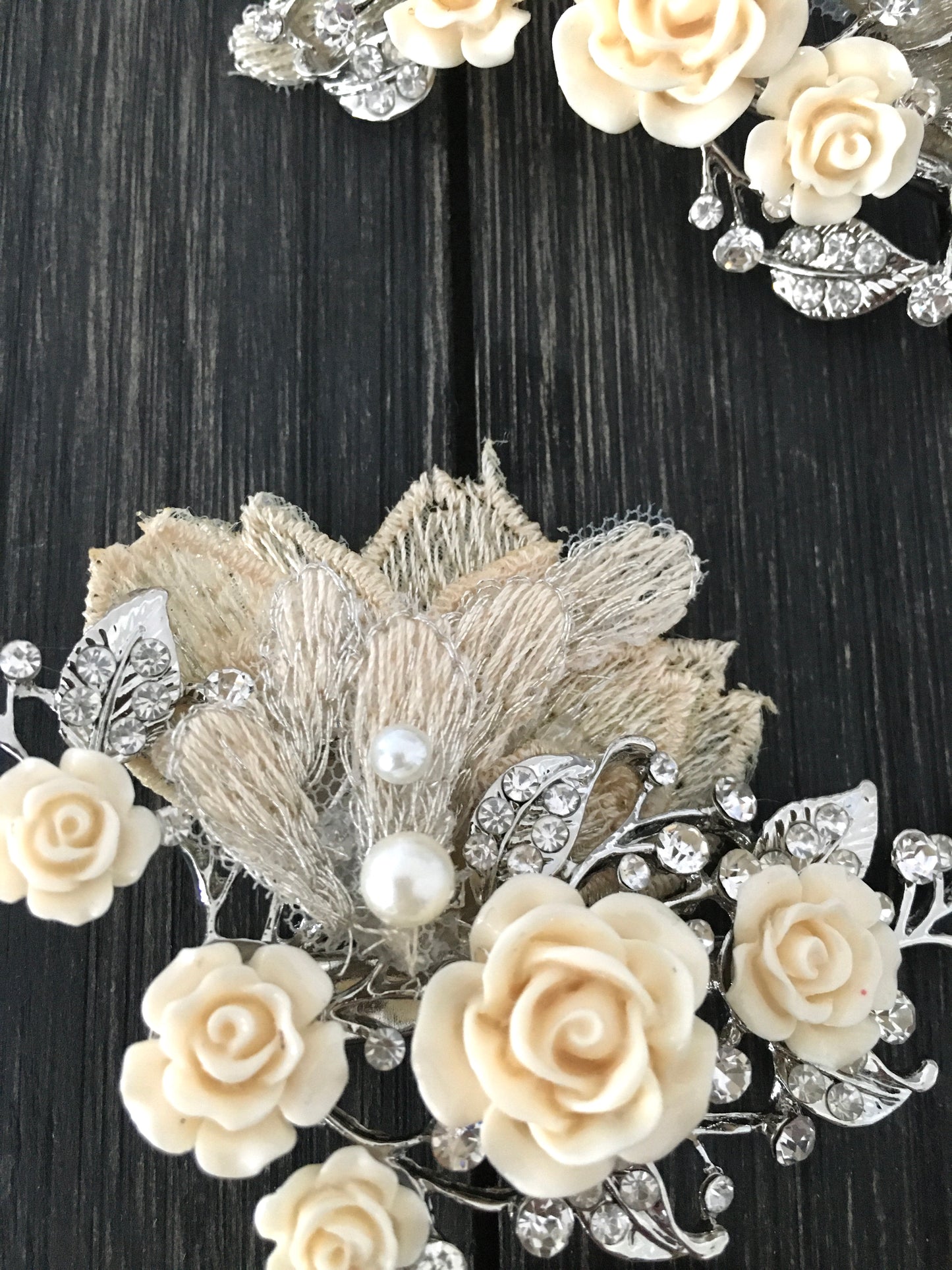 Elia Floral & Lace Hair Clips - Set of 2