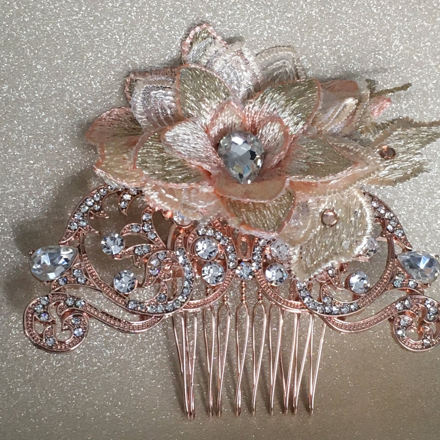 Maui Peach Champagne Hair Comb