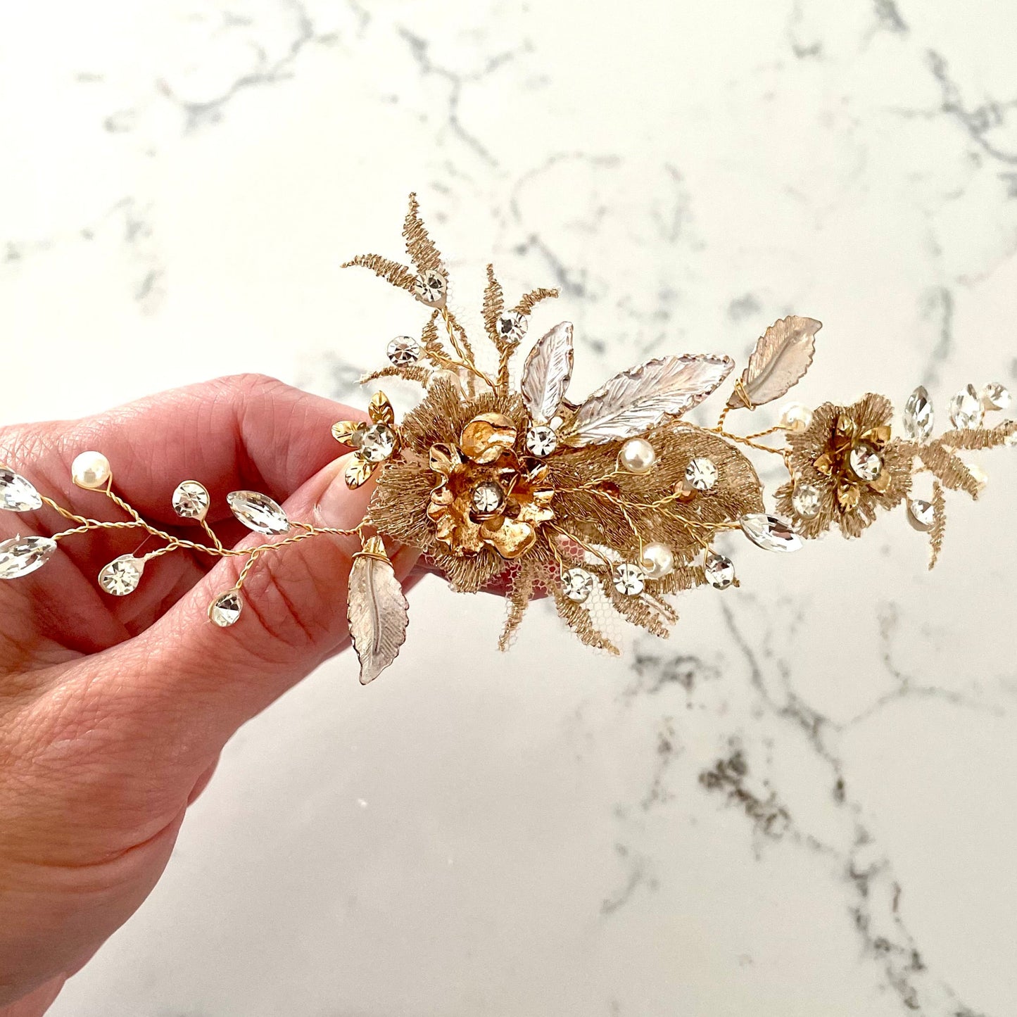 Golden Lourmarin Hair Vine Bridal Clip
