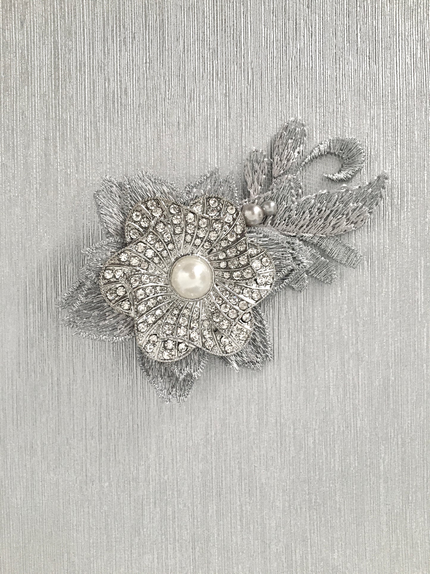 Elise Crystal & Pearl Bridal Clip