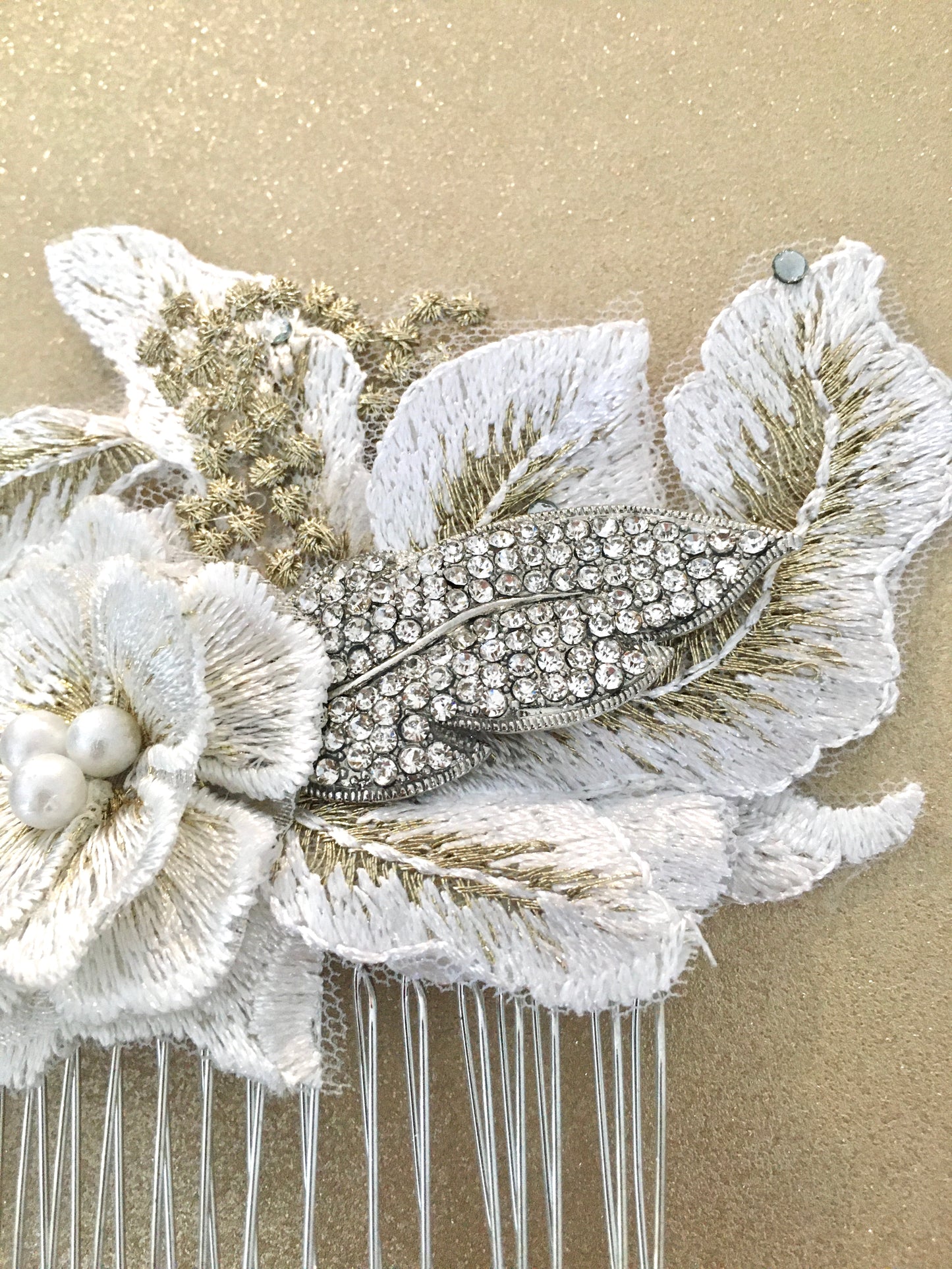 Carmella Shimmery Bridal Hair Comb