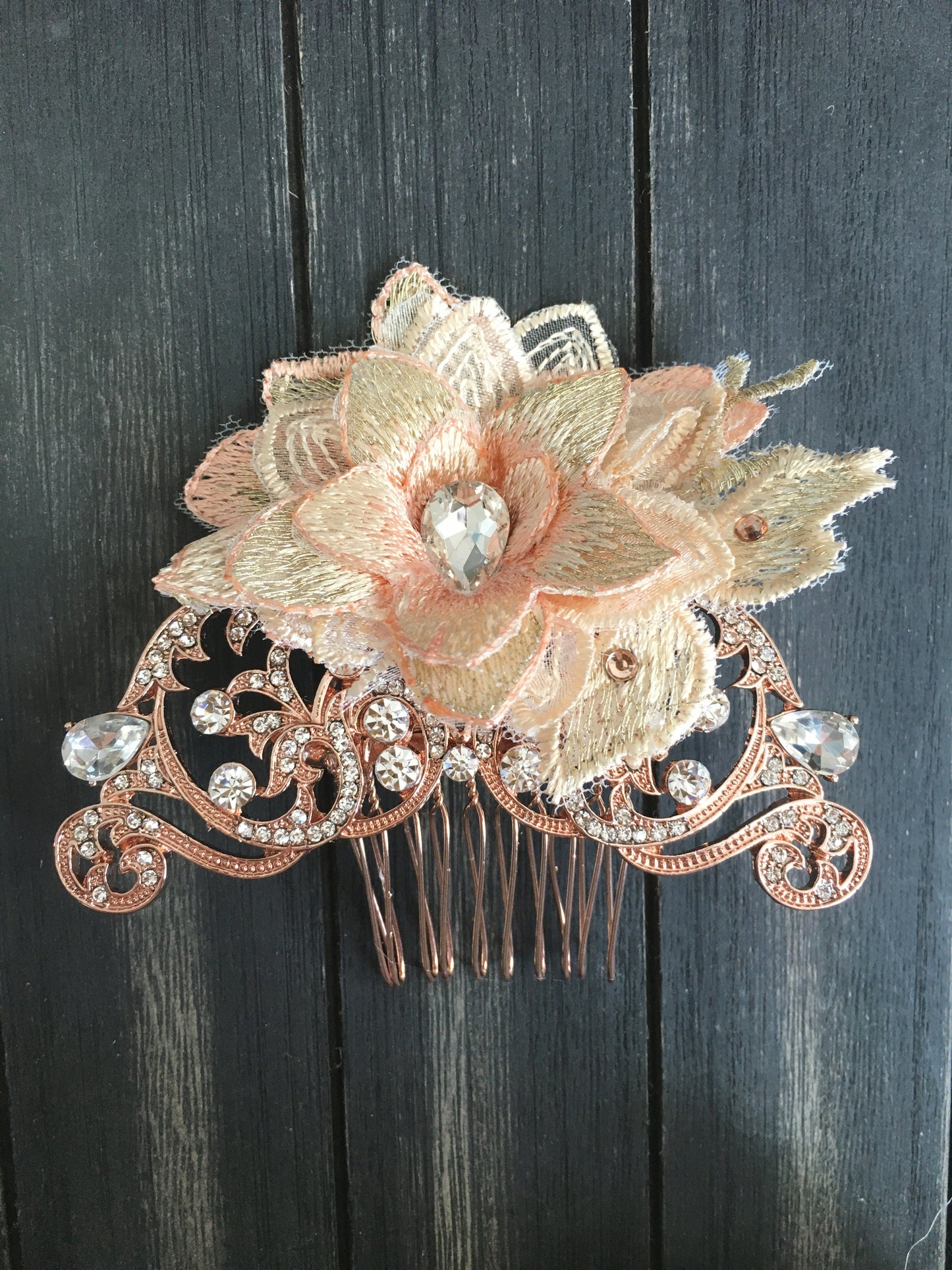 Maui Peach Champagne Hair Comb