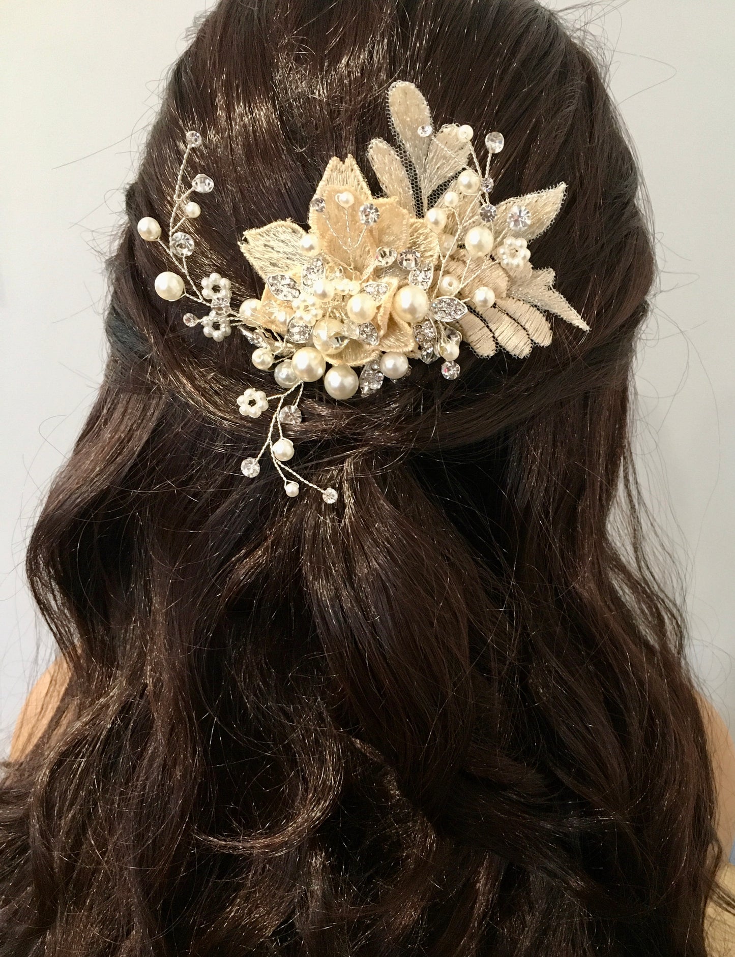 Lorraine Floral Pearl Bridal Hair Comb