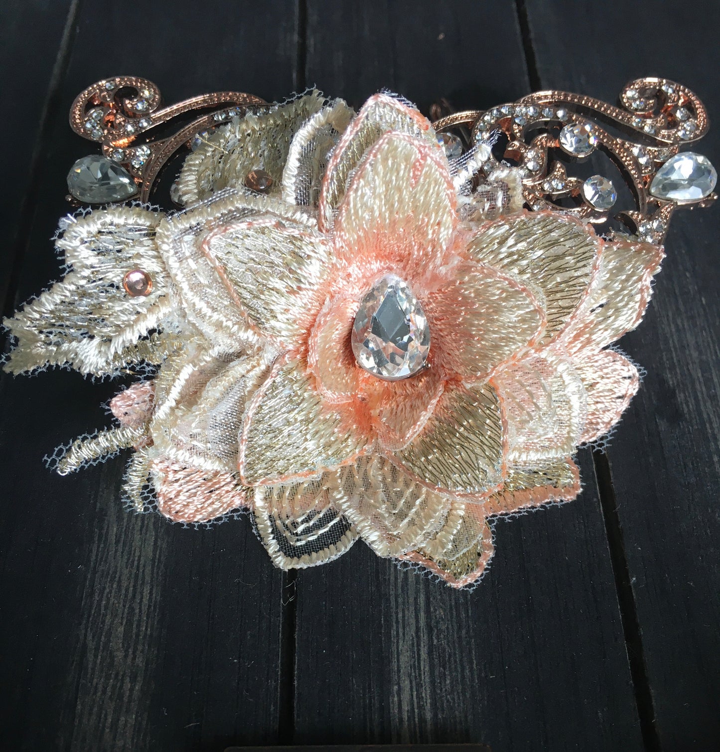 Maui Peach Champagne Hair Comb