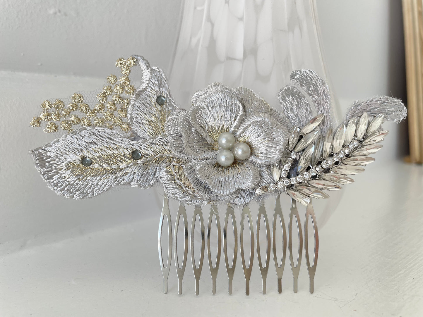 Anastasia Crystal Leaf Bridal Hair Comb