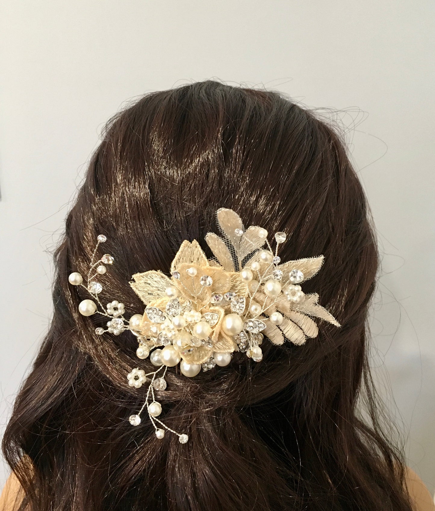 Lorraine Floral Pearl Bridal Hair Comb