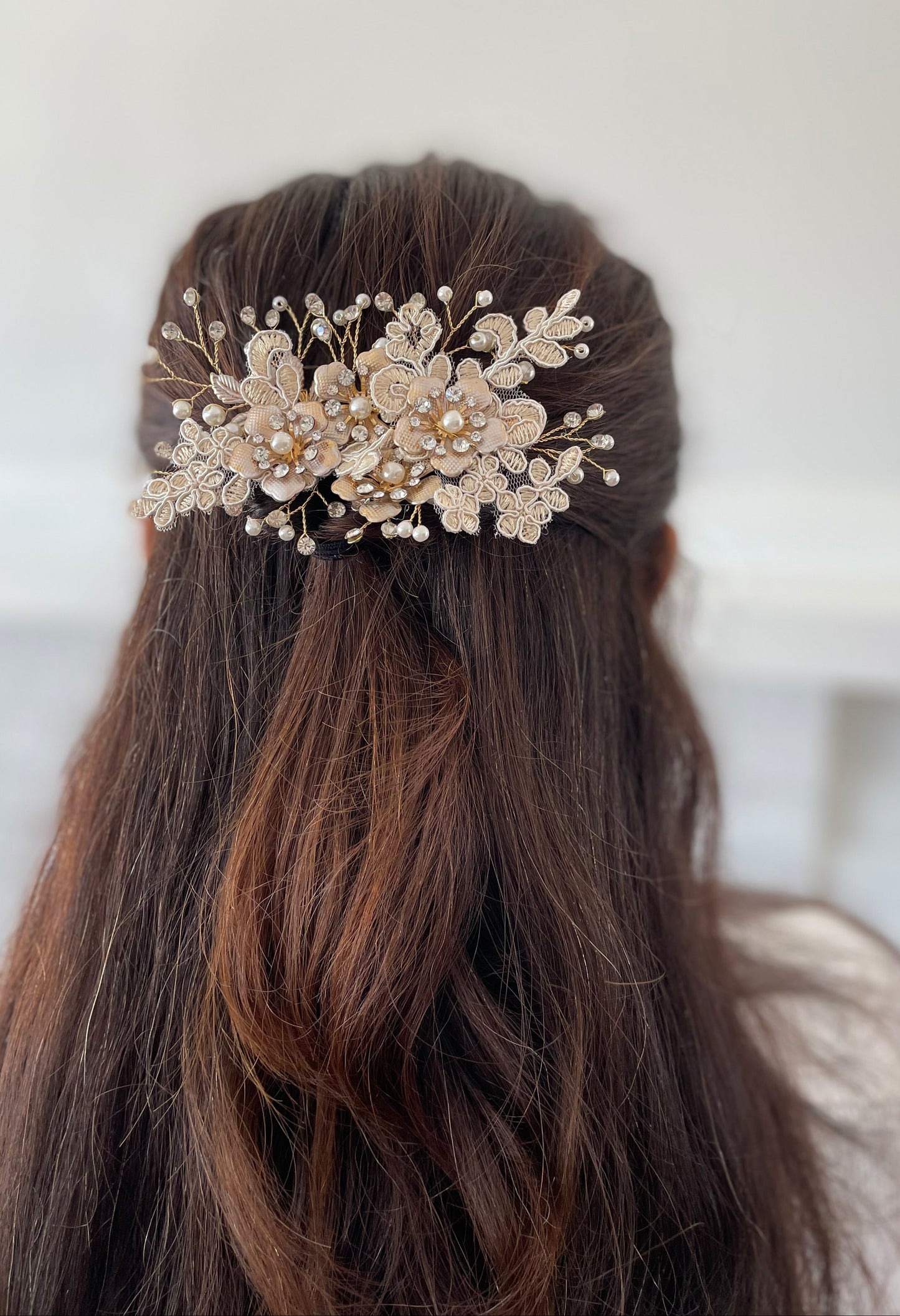 Alegria Floral Bridal Vine Clip