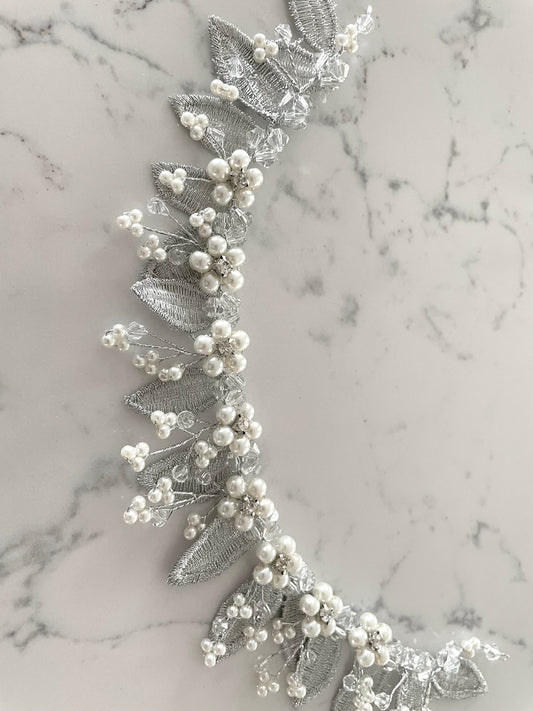 Laurel Floral Hair Vine Bridal Crown