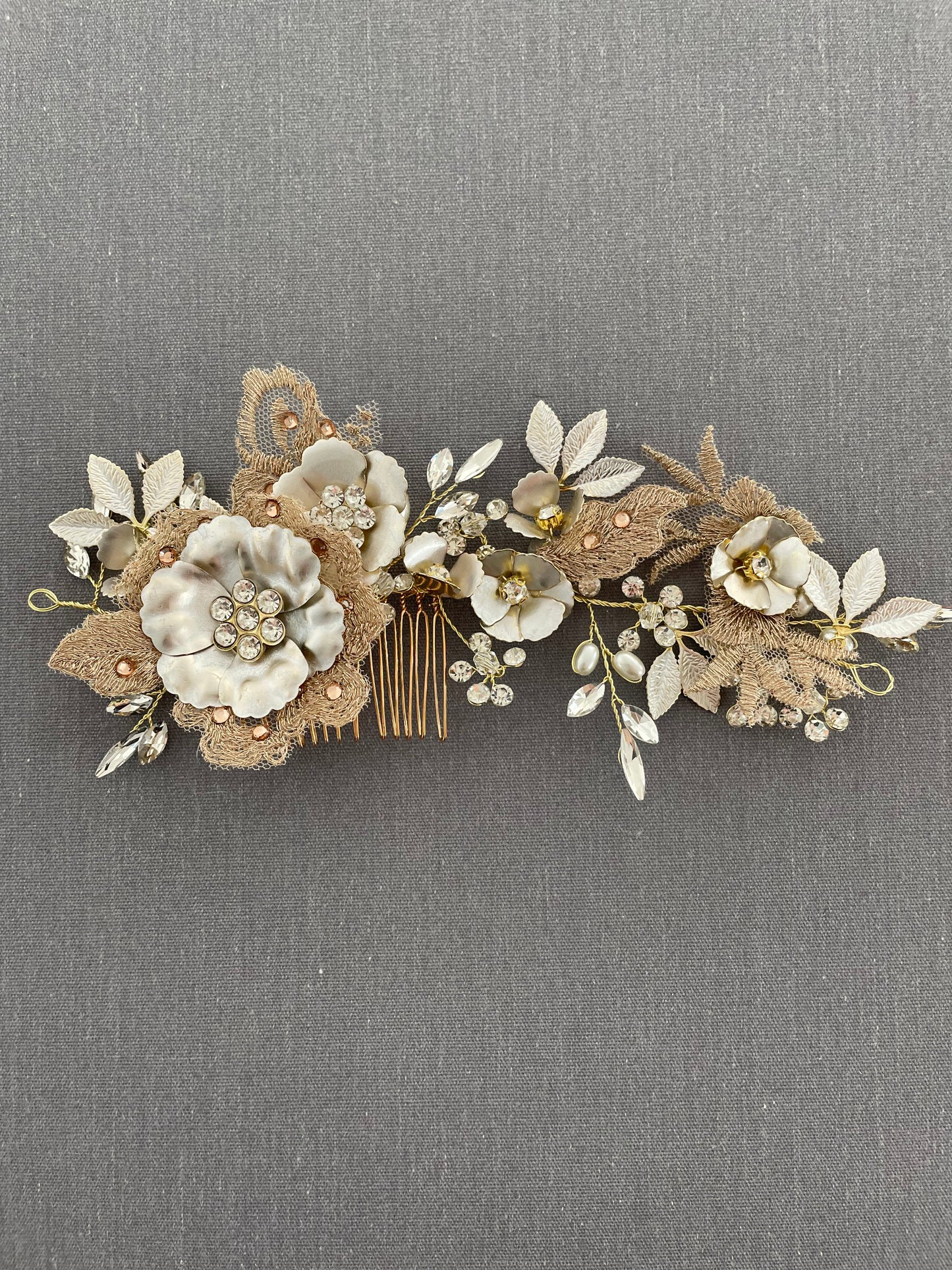 Brielle Bloom Floral Bridal Hair Comb