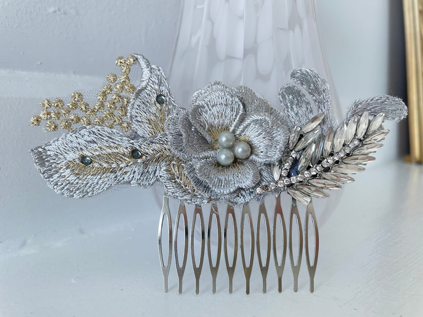 Anastasia Crystal Leaf Bridal Hair Comb
