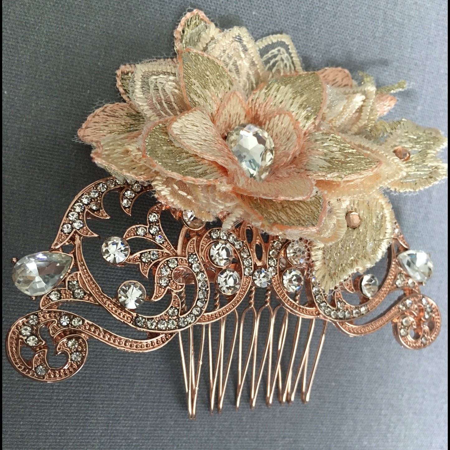 Maui Peach Champagne Hair Comb
