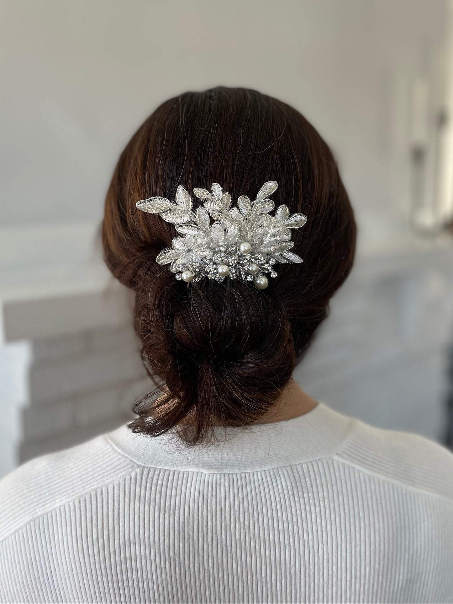 Lidia Leaves and Pearls Hair Comb