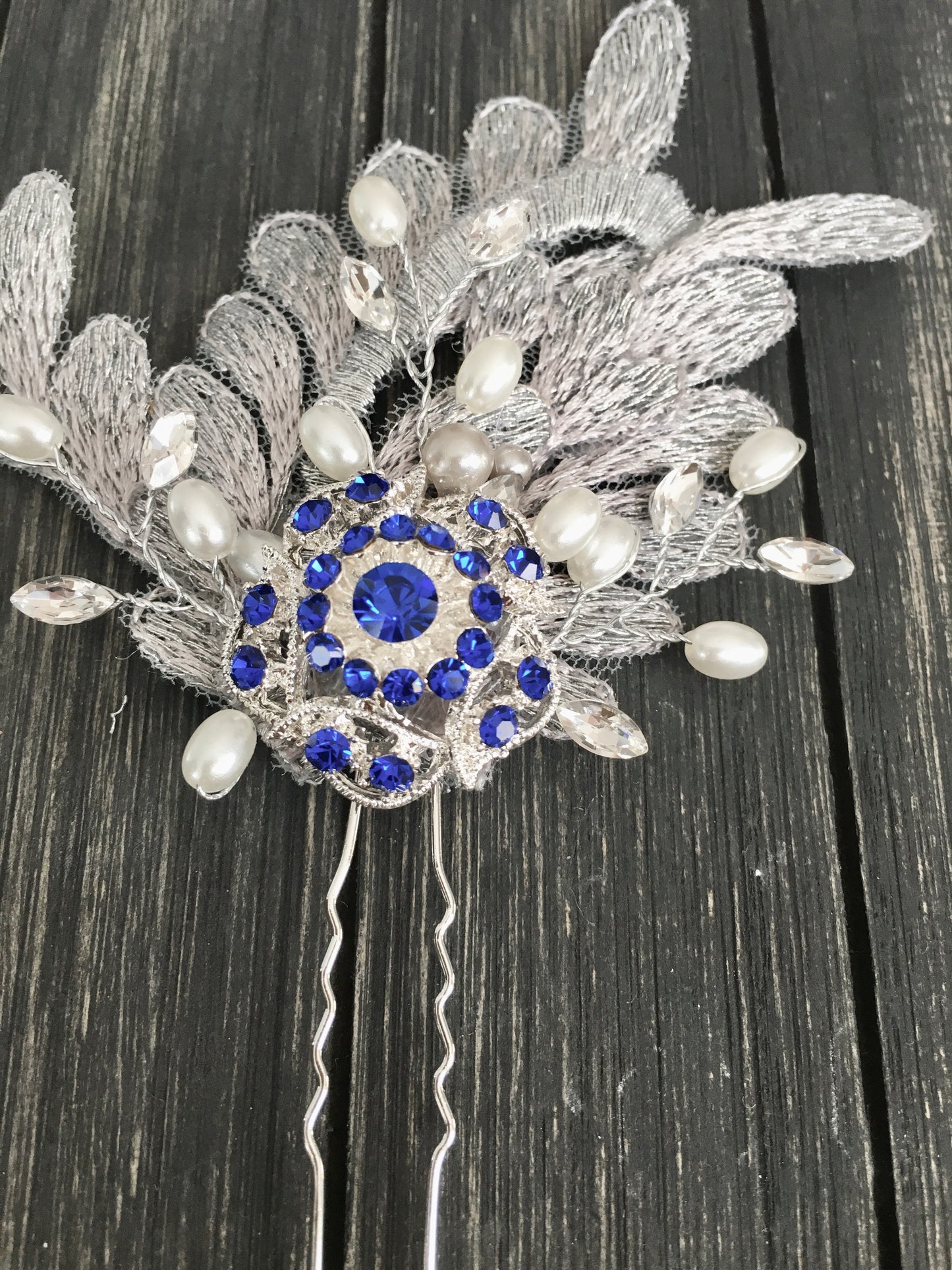 Blue Bella Hair Pins -Set of 2