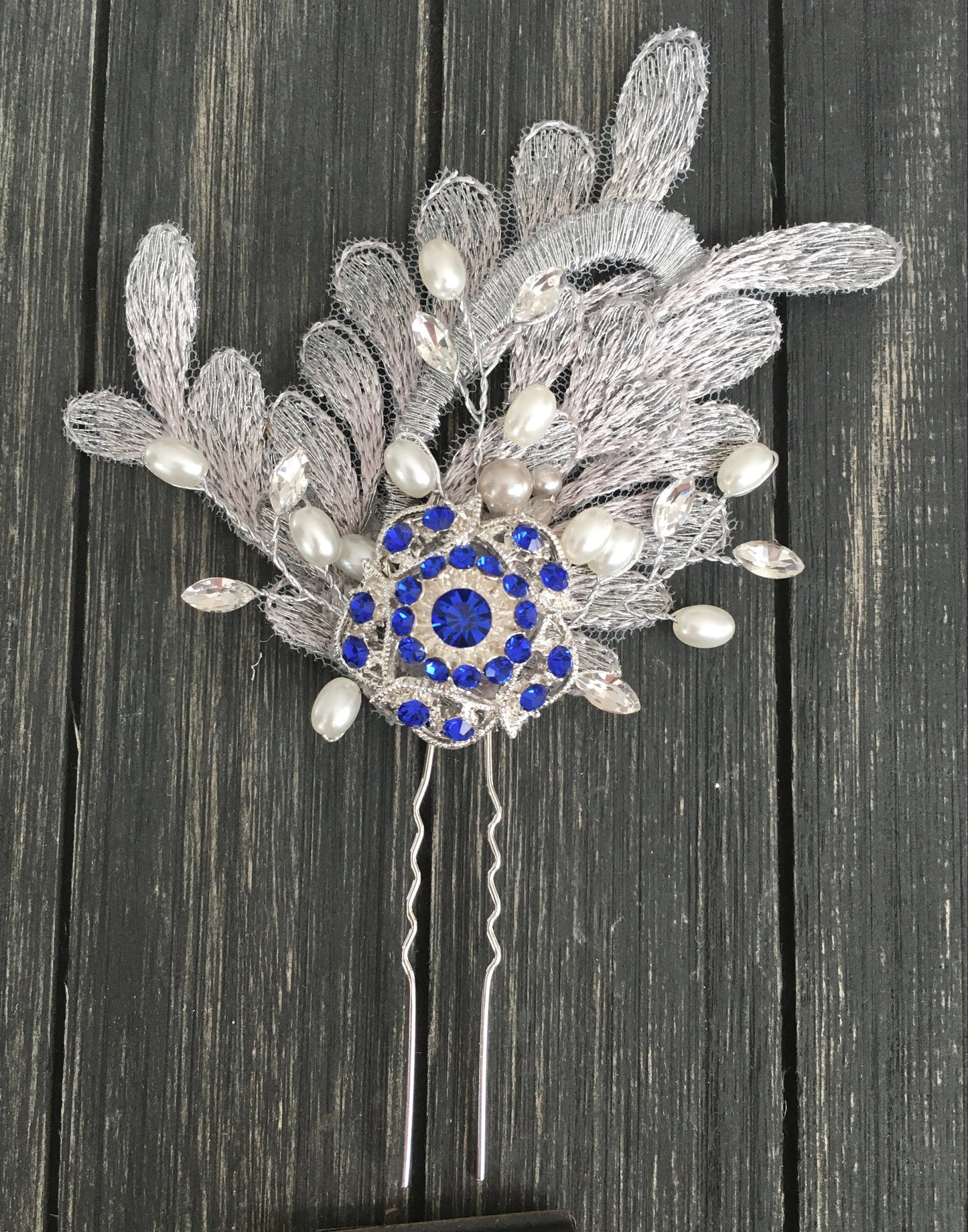 Blue Bella Hair Pins -Set of 2