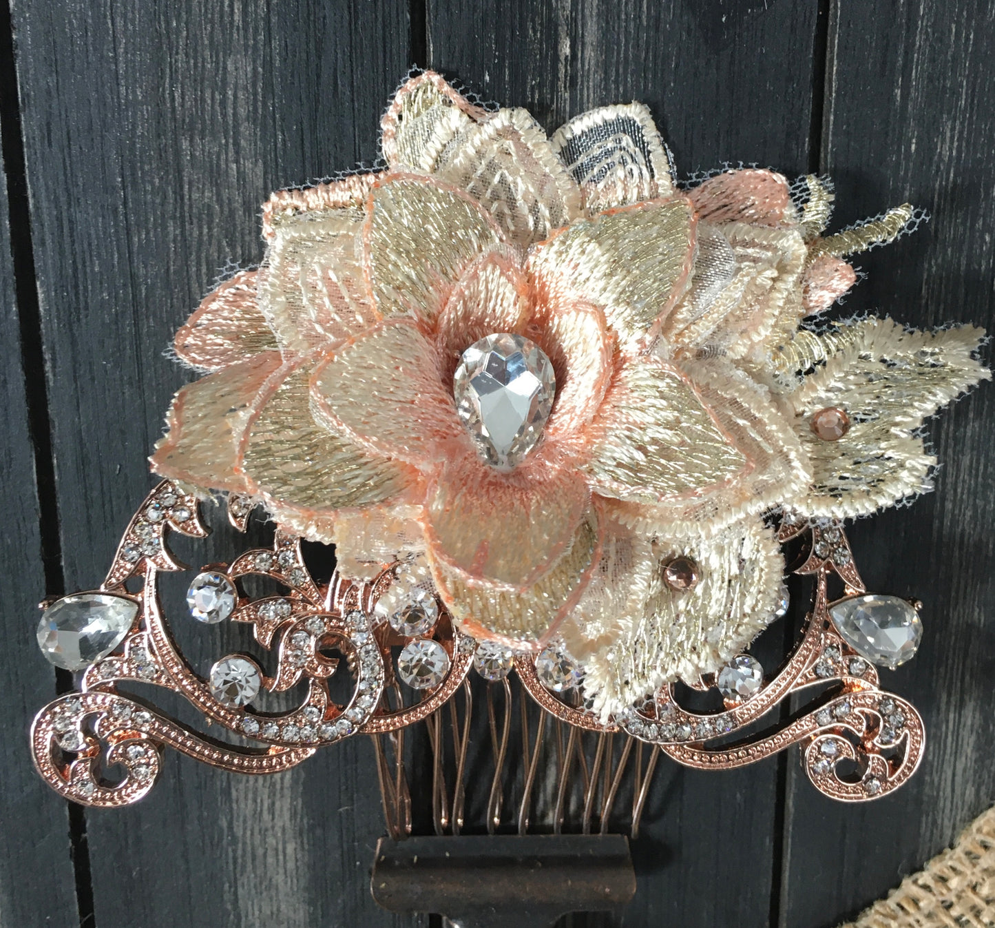 Maui Peach Champagne Hair Comb