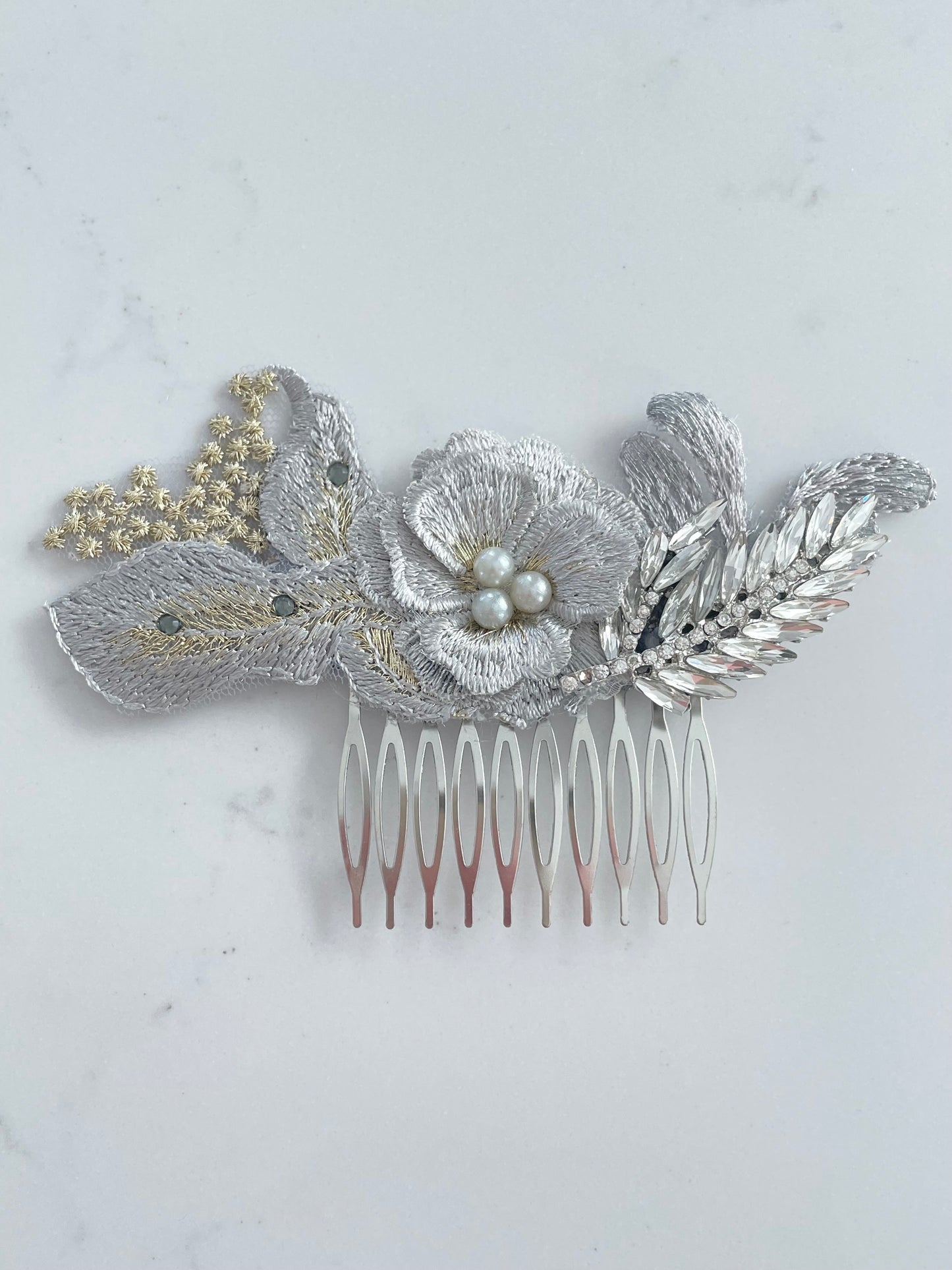 Anastasia Crystal Leaf Bridal Hair Comb