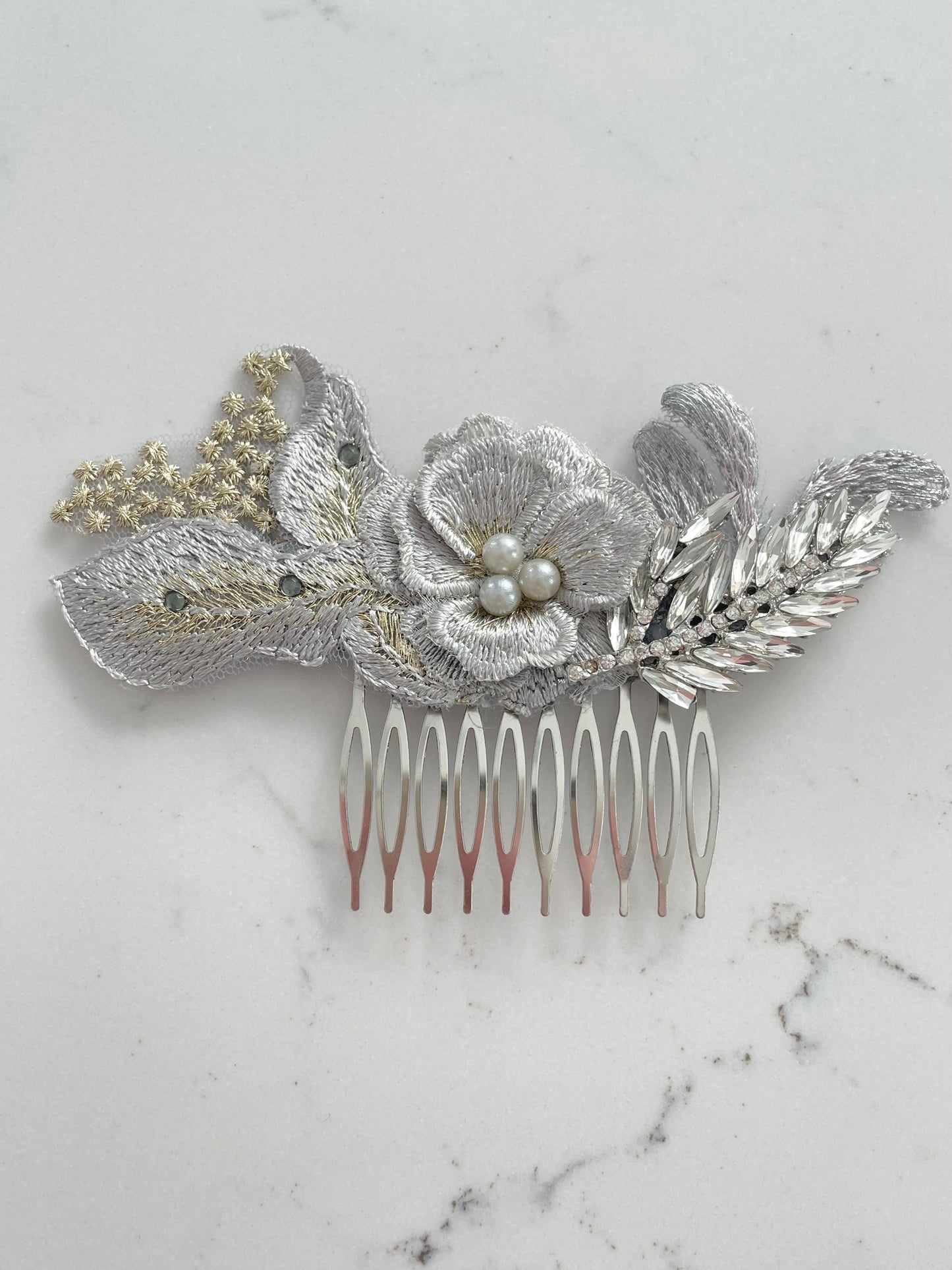 Anastasia Crystal Leaf Bridal Hair Comb