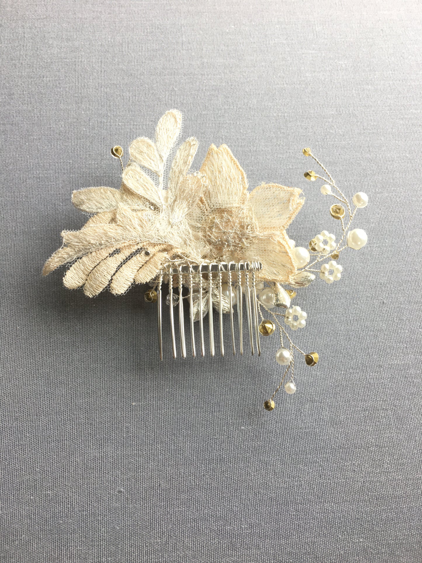Lorraine Floral Pearl Bridal Hair Comb