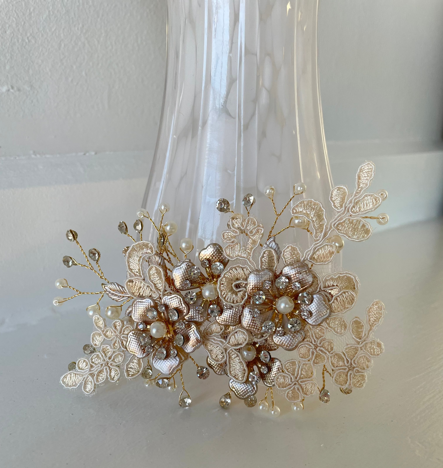 Alegria Floral Bridal Vine Clip