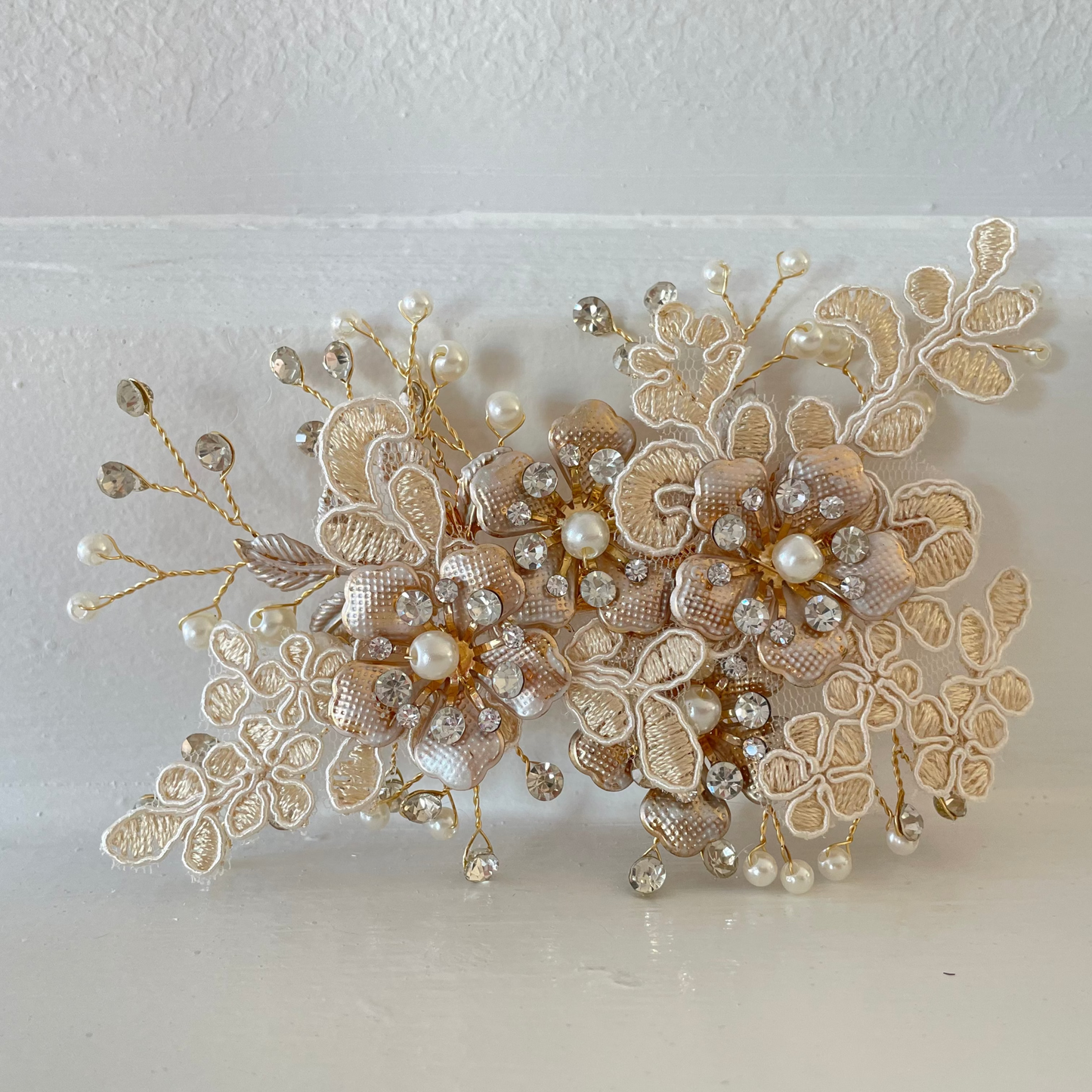 Alegria Floral Bridal Vine Clip